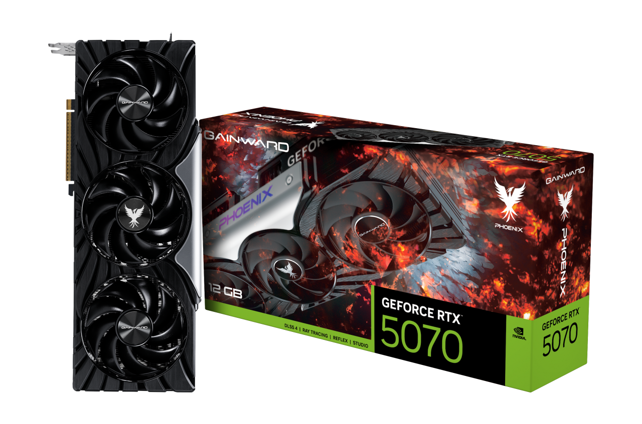Card đồ họa Gainward GeForce RTX 5070 Phoenix 12GB GDDR7 192 bits thiết kế Phoenix Series